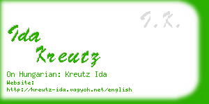 ida kreutz business card